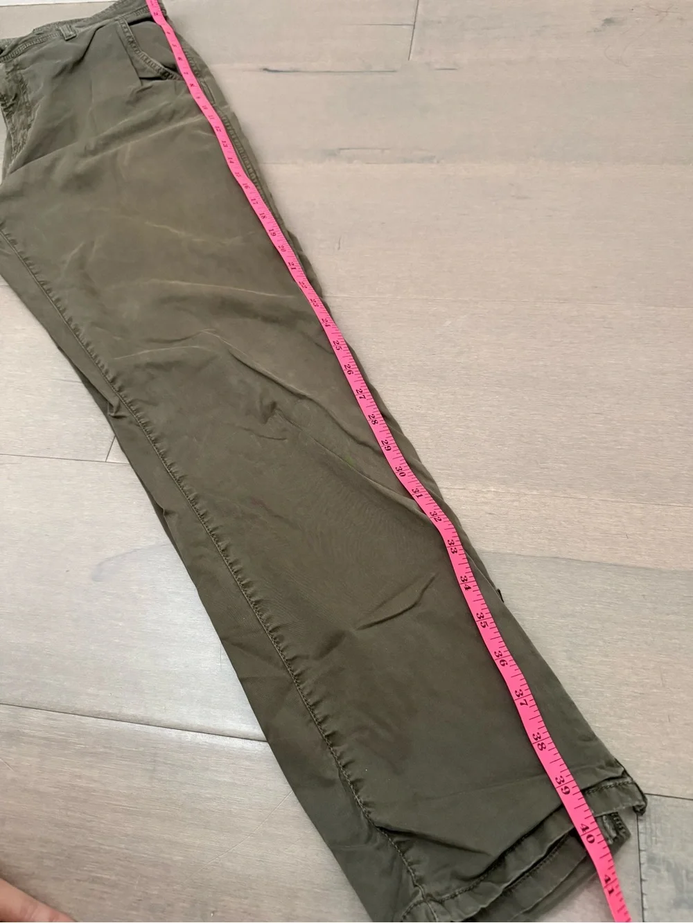John Varvatos USA Men's Olive Cargo Utility Zip Pocket Pants, Size 33 - Picture 12 of 15